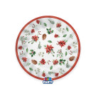 Piatti Cartoncino Red Poinsettia (6 Pezzi)