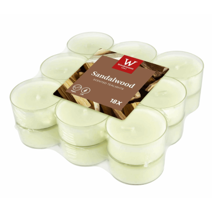 Tealight Profumate  Sandalo (18 Pezzi)