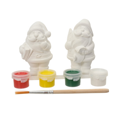 Set Pittura Gnomi In Gesso (2 Pezzi)