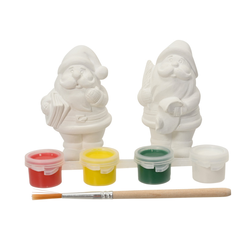 Set Pittura Gnomi In Gesso (2 Pezzi)