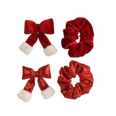 Fiocchi Per Capelli In Velluto Rosso