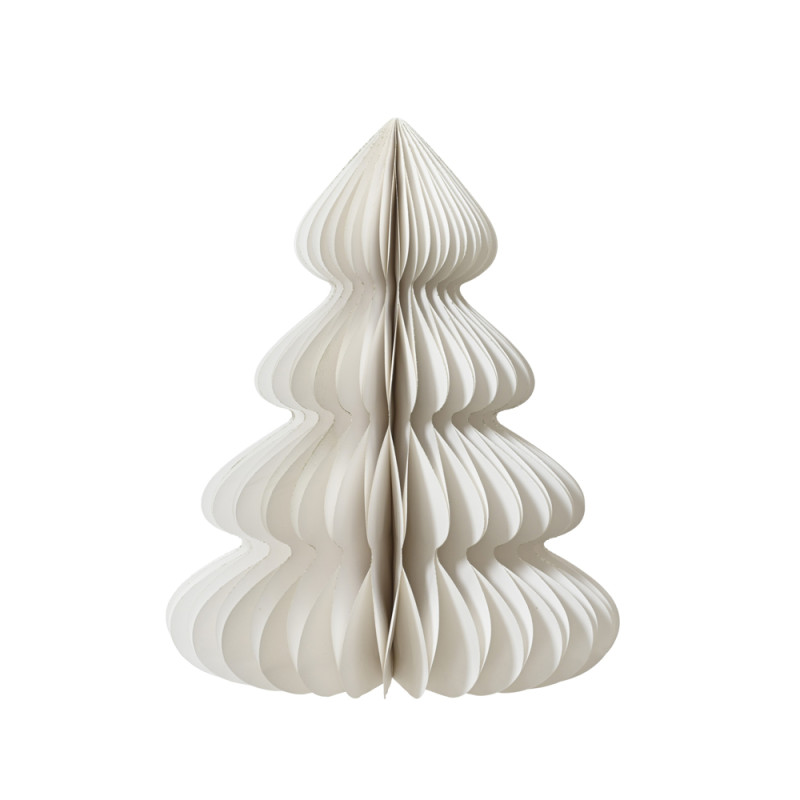 Albero di Natale in Carta Plissé Bianco 60cm