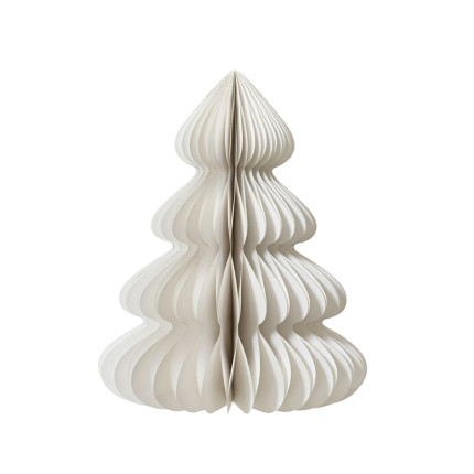Albero di Natale in Carta Plissé Bianco 60cm