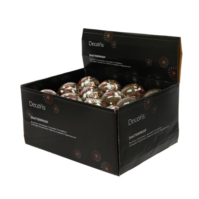Sfera Lucida Con Babbo Natale 8cm 2