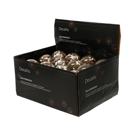Sfera Lucida Con Babbo Natale 8cm