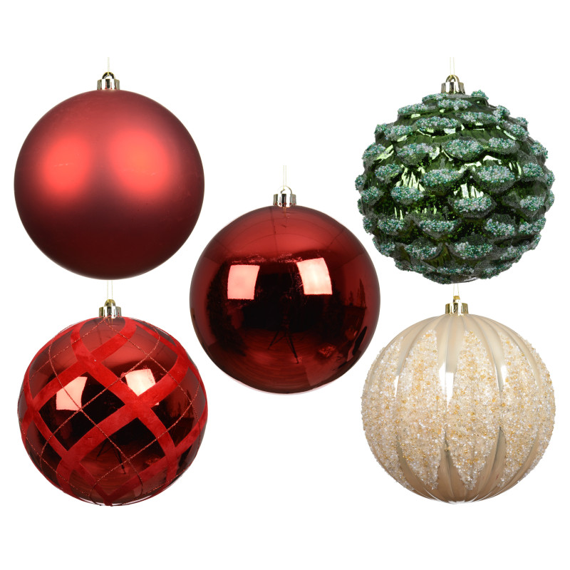 Palla Per Albero Di Natale 20cm (5 Pezzi)