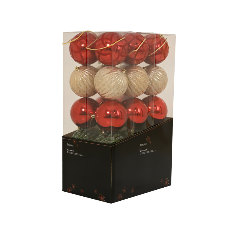 Palla Per Albero Di Natale 20cm (5 Pezzi)