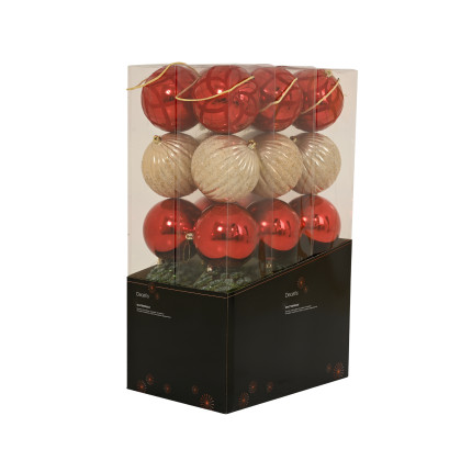 Palla Per Albero Di Natale 20cm (5 Pezzi)