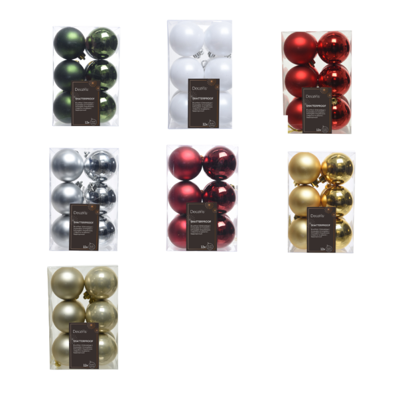 Palline di Natale 6cm (12 pezzi)