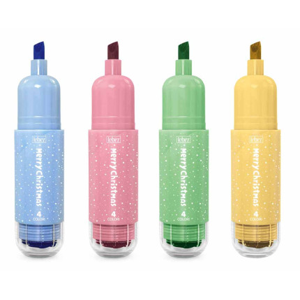 Evidenziatore Con Timbro (4 Pezzi)