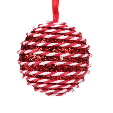 Sfera Natalizia Candy Glitter 8cm