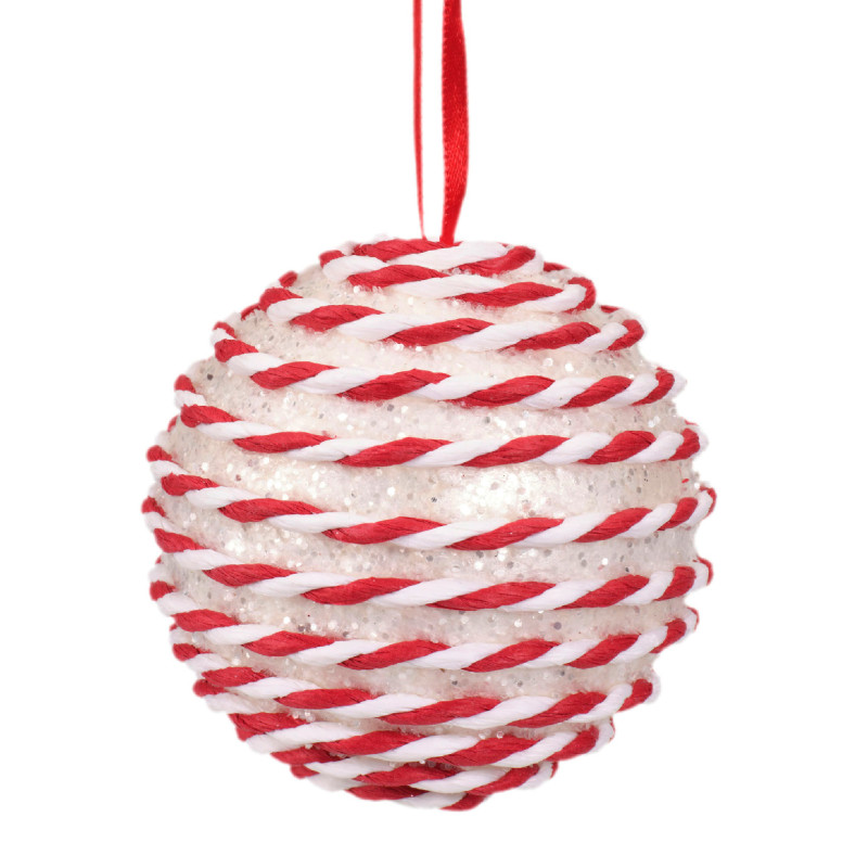 Sfera Natalizia Candy Glitter 8cm