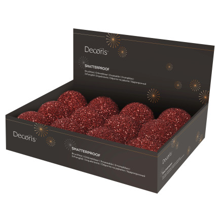 Sfera con Perline Rosse 8cm