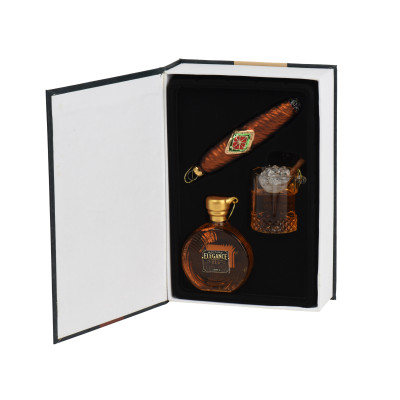 Set 3 Decorazioni Da Albero Tema Whiskey In Vetro 6cm