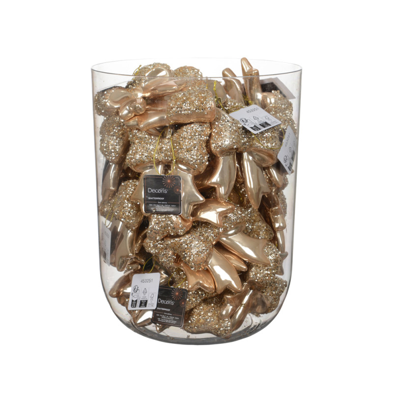 Fiocco Pendente Lucido Glitterato Perla