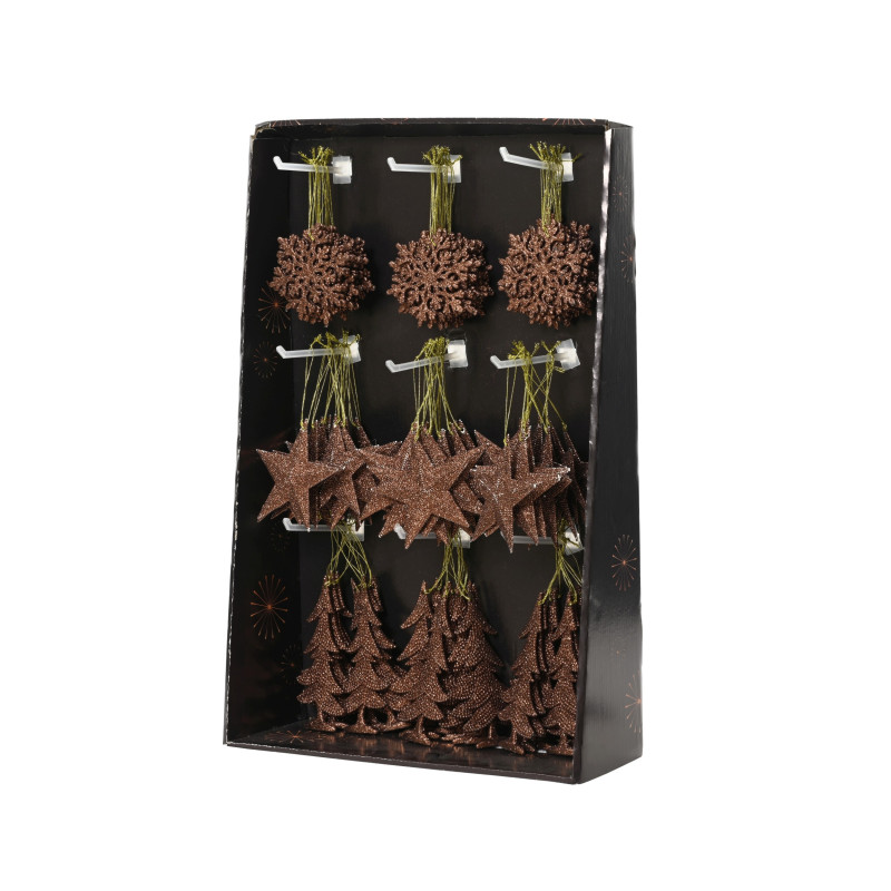 Pendente Glitterato Marrone 10cm