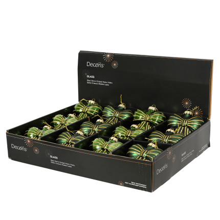 Fiocco In Vetro Pendente Verde 10cm
