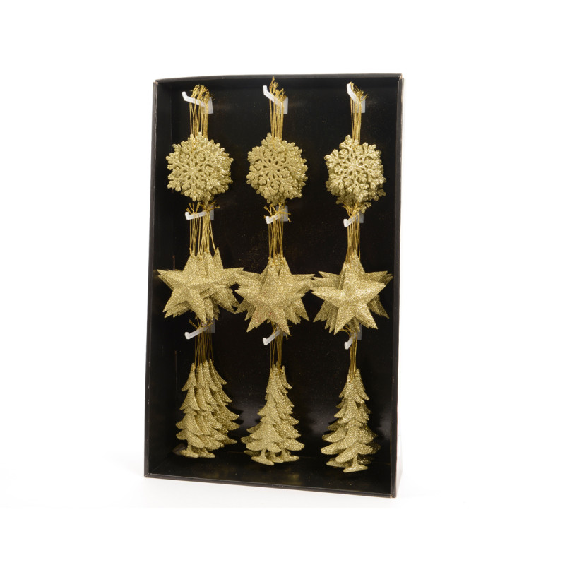 Pendente Glitterato Oro 10cm