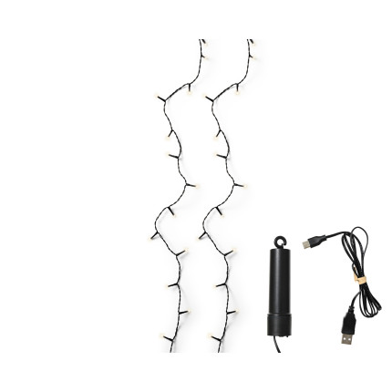 Luci per Albero Ricaricabili Con Usb 7,40mt 100 Led