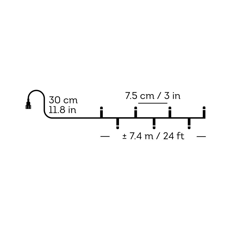 Luci per Albero Ricaricabili Con Usb 7,40mt 100 Led