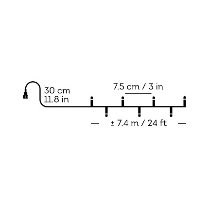 Luci per Albero Ricaricabili Con Usb 7,40mt 100 Led
