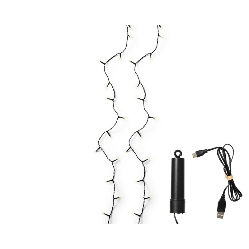 Luci per Albero Ricaricabili Con Usb 15mt 200 Led