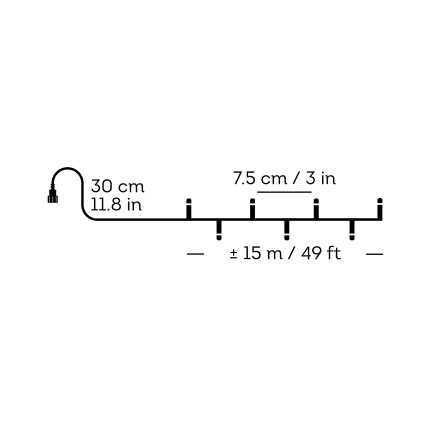 Luci per Albero Ricaricabili Con Usb 15mt 200 Led