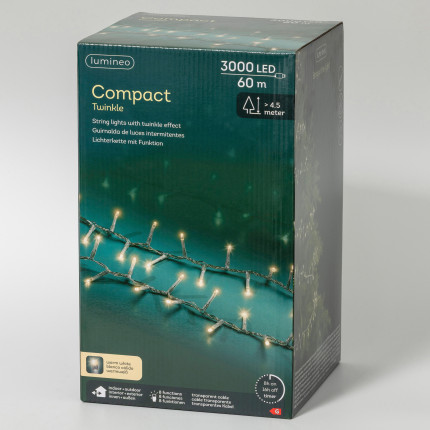 Luci natalizie LED compact 6000 cm da Esterno | Incartare