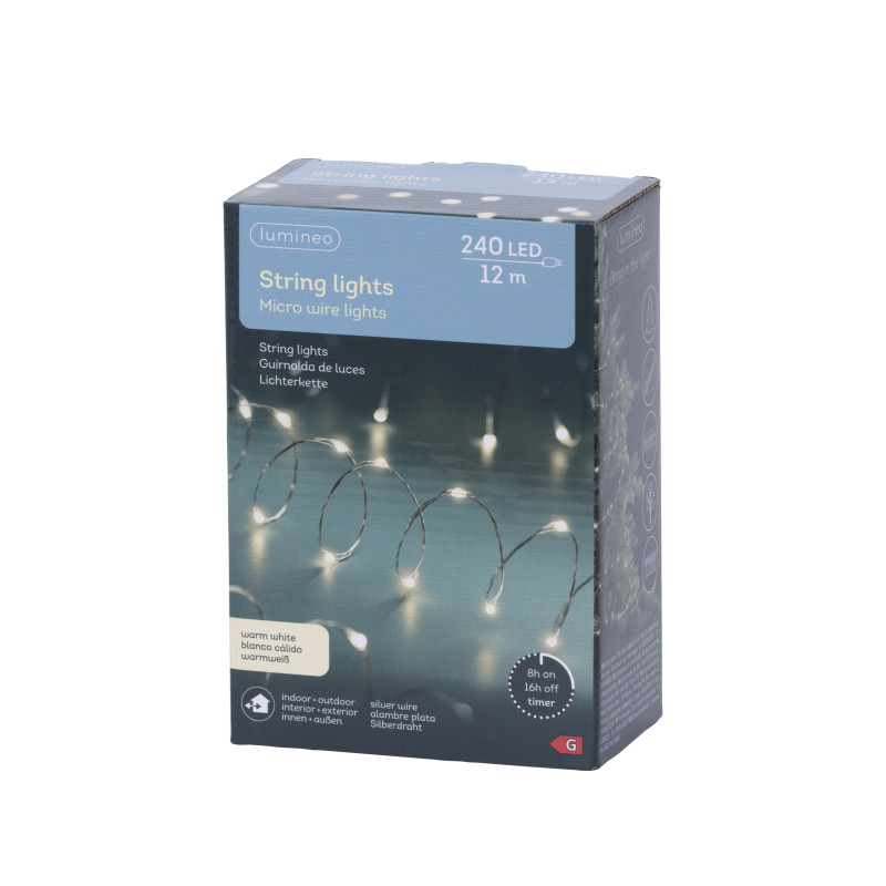 Filo metallico 240 micro led 12mt