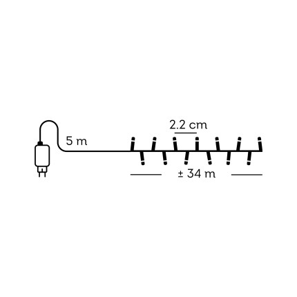 Luci di natale led compact 3400cm