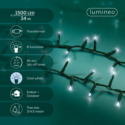 Luci di natale led compact 3400cm