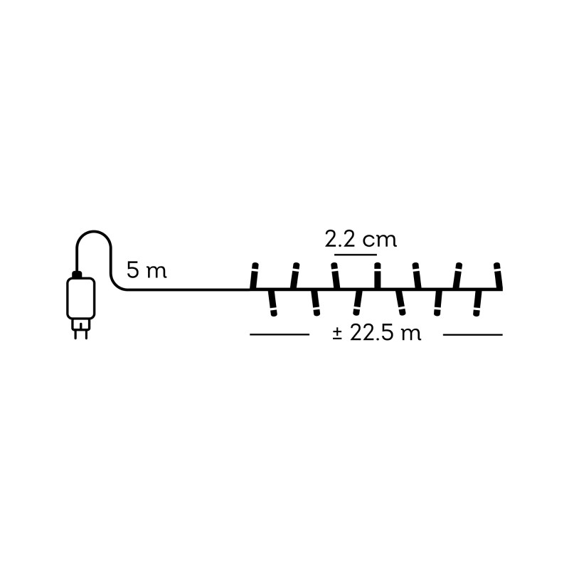 Luci di natale led 2250cm