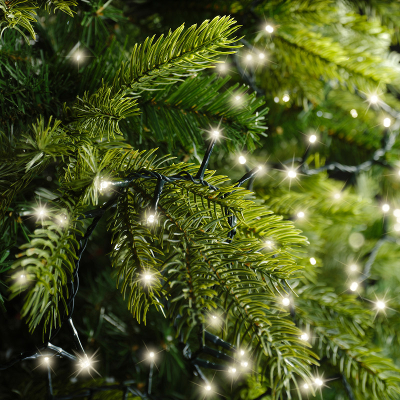 Luci per albero di natale flash 1600cm con filo verde