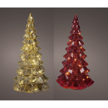 Alberello Luminoso in Vetro 21cm