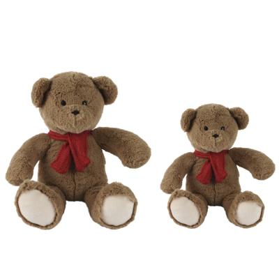 Orso Marrone di Peluche Con Sciarpa Rossa 2