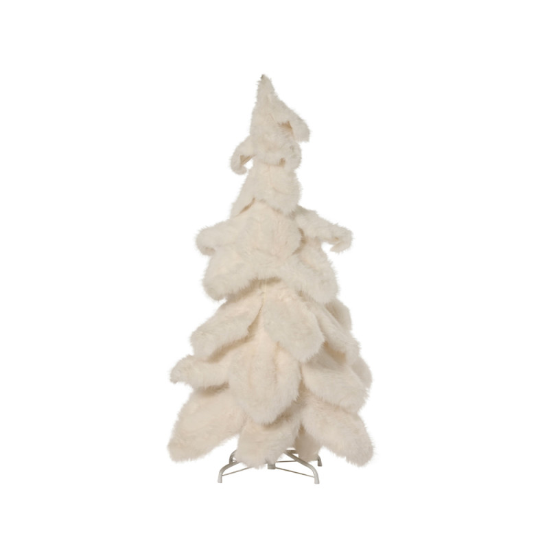 ALBERO DI NATALE IN PELLICCIA SINTETICA BIANCA 180CM