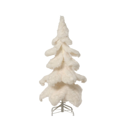 ALBERO DI NATALE IN PELLICCIA SINTETICA BIANCA 180CM