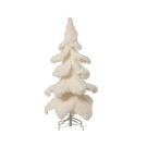 ALBERO DI NATALE IN PELLICCIA SINTETICA BIANCA 180CM