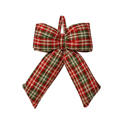 Fiocco Scozzese Decorativo Rosso e Verde