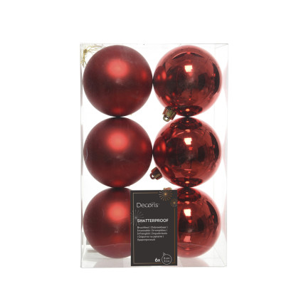 Palline per Albero di Natale 8cm (6 pezzi)