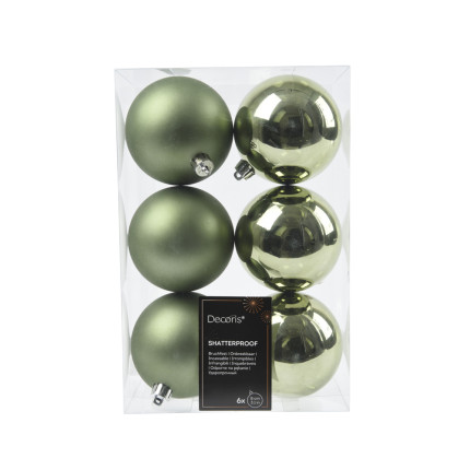 Palline per Albero di Natale 8cm (6 pezzi)