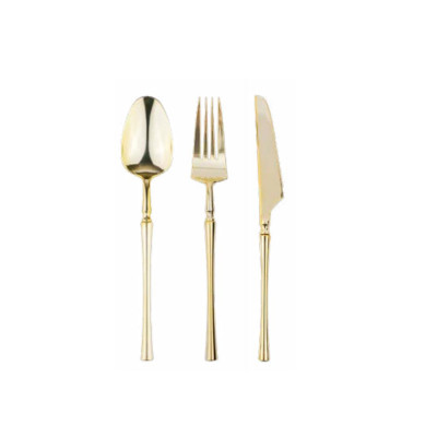 Posata Classic Gold Riutilizzabili (12 Pezzi)