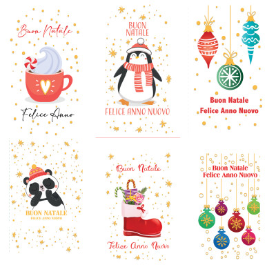 Biglietto Natale (6 Pezzi)