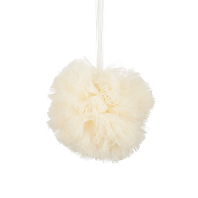 Sfera di Tulle Crema Pendente