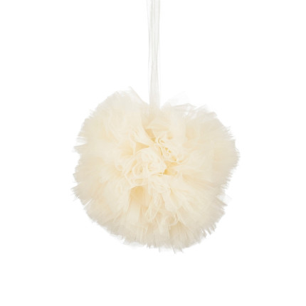 Sfera di Tulle Crema Pendente