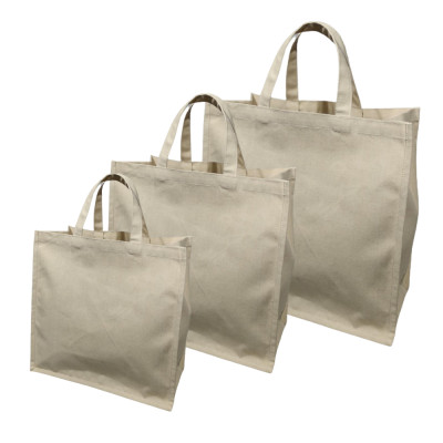 Shopping Bag in Cotone Ecru
